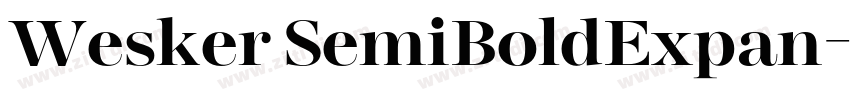 Wesker SemiBoldExpan字体转换